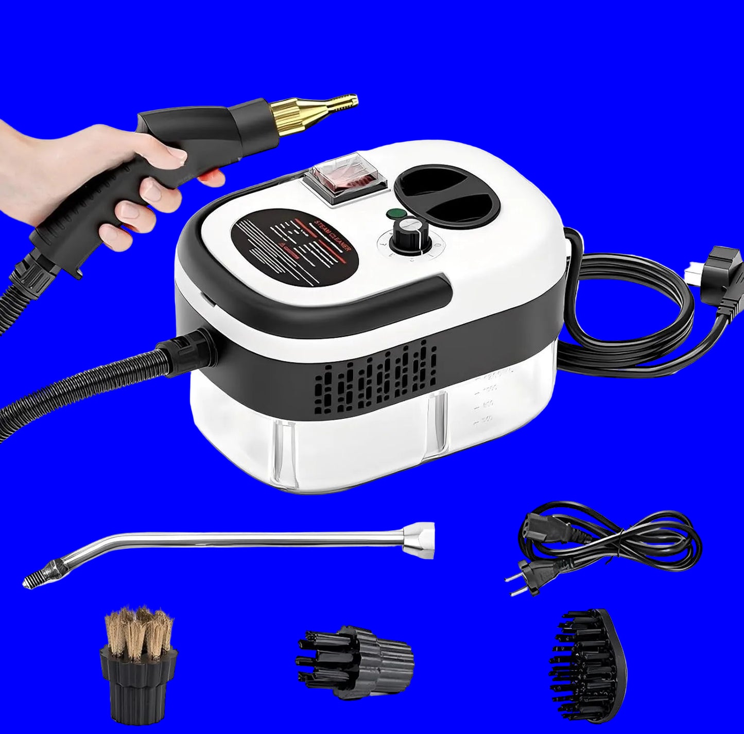 LIMPIADOR A VAPOR DE ALTA PRESION 2500W PORTATIL LIMPIA EN SOLO MINUTOS